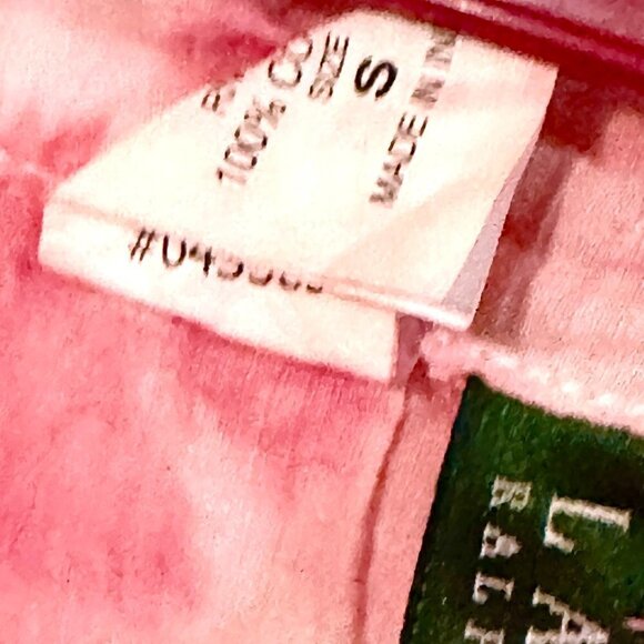 Lauren Ralph Lauren Pink Shirt Size Small Button Up Barbiecore Blouse Tie Dye - Picture 4 of 7